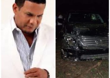 HÉCTOR ACOSTA SUFRE GRAVE ACCIDENTE Y ATROPELLA A 2 PERSONAS EN CARRETERA LICEY