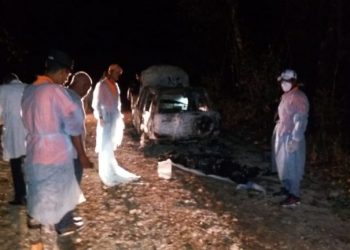 LA ROMANA: Encuentran 4 cadáveres, tres de ellos calcinados en una yipeta