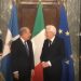 Presidente italiano Sergio Mattarella recibe y ofrece almuerzo al presidente dominicano Danilo Medina en el Palacio del Quirinal, Roma.