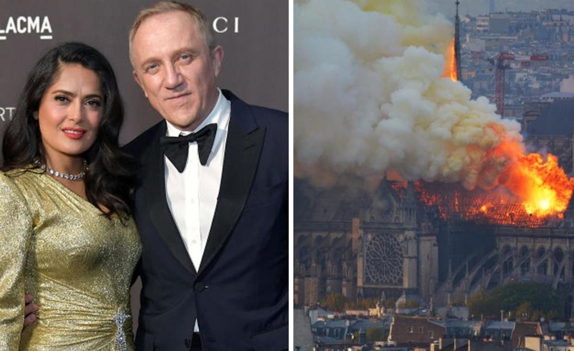Esposo de Salma Hayek donará más de 100 millones de dólares para la reconstrucción de la Catedral de Notre Dame
