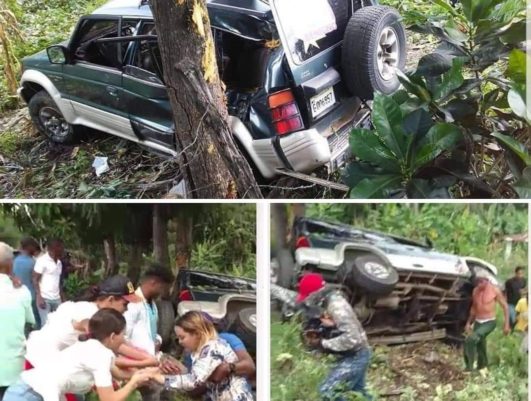 Accidente de tránsito durante caravana del PLD deja varias personas heridas