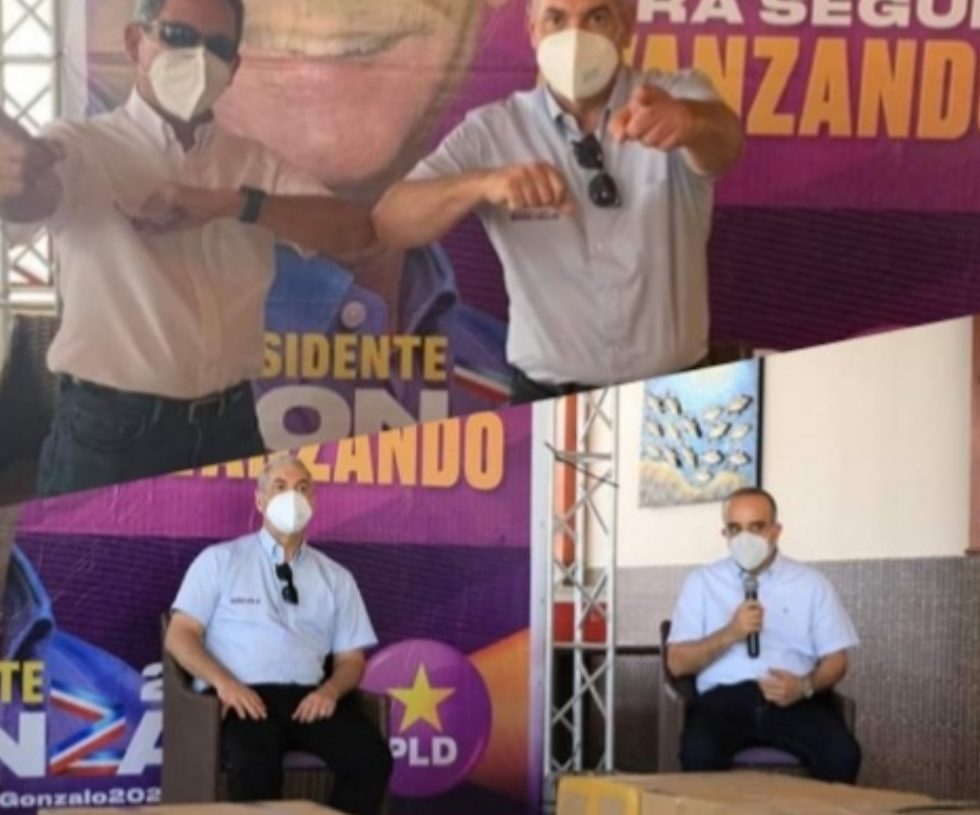 Luís Estrella y Aristides Victoria reciben a Gonzalo en Nagua entrega 15 mil mascarillas y juramenta Comando Provincial