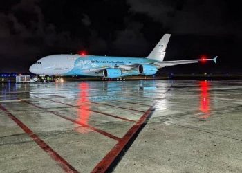 Avión comercial más grande del mundo desde china llega al país con material sanitario para combatir COVID-19