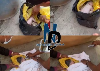 Abandonan recién nacido en tanque de basura en San Cristóbal