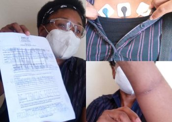 Profesora denuncia fue agredida por una agente de la Policía Nacional de SPM
