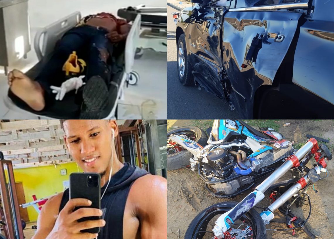 VIDEO – En Montecristi muere joven al impactar motocicleta con un vehículo de un extranjero