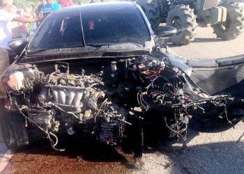 Accidente de tránsito en el Km 13 de Montecristi