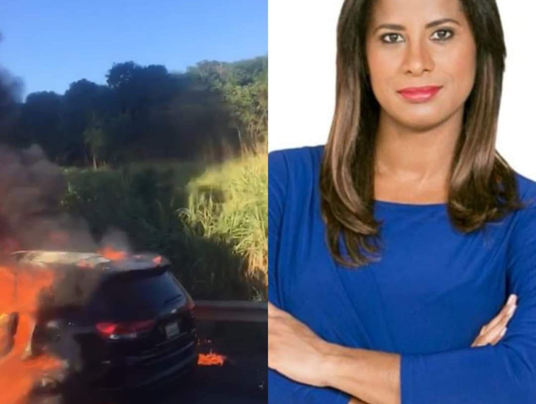 Periodista Addis Burgos y su familia a salvo luego de que vehículo se incendiara