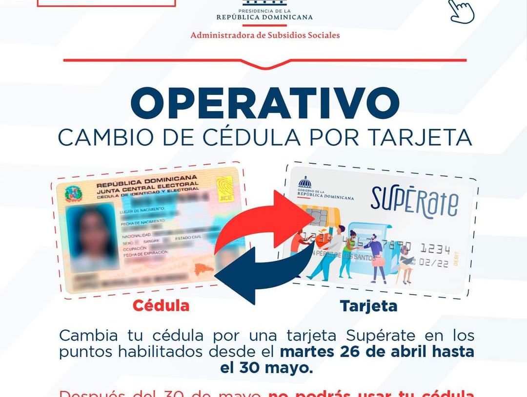 En este mes de abril verifica que día  te toca pasar por tu tarjeta de Supérate