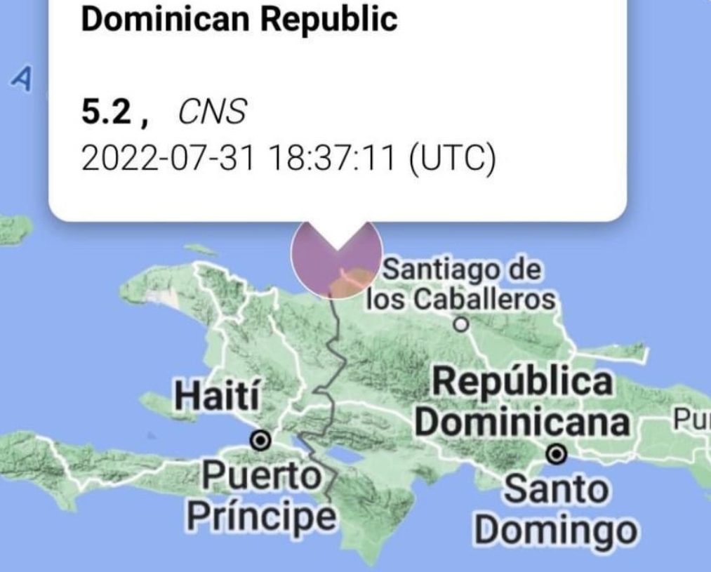 En Montecristi temblor de magnitud 5.2