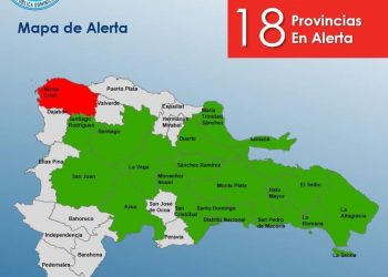 ATENTOS – Montecristi en alerta Roja y otras 18 provincias en alerta  verde