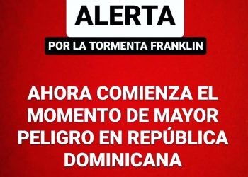 Conoce la trayectoria de la Tormenta Franklin, 25 provincias en alerta Roja