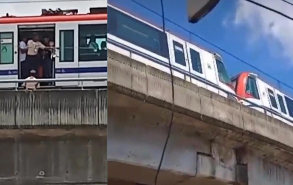 Tres heridos durante choque de trenes, suspenden servicio en Línea 1 del Metro tras colisión de trenes entre Mama Tingó y Gregorio Urbano Gilbert