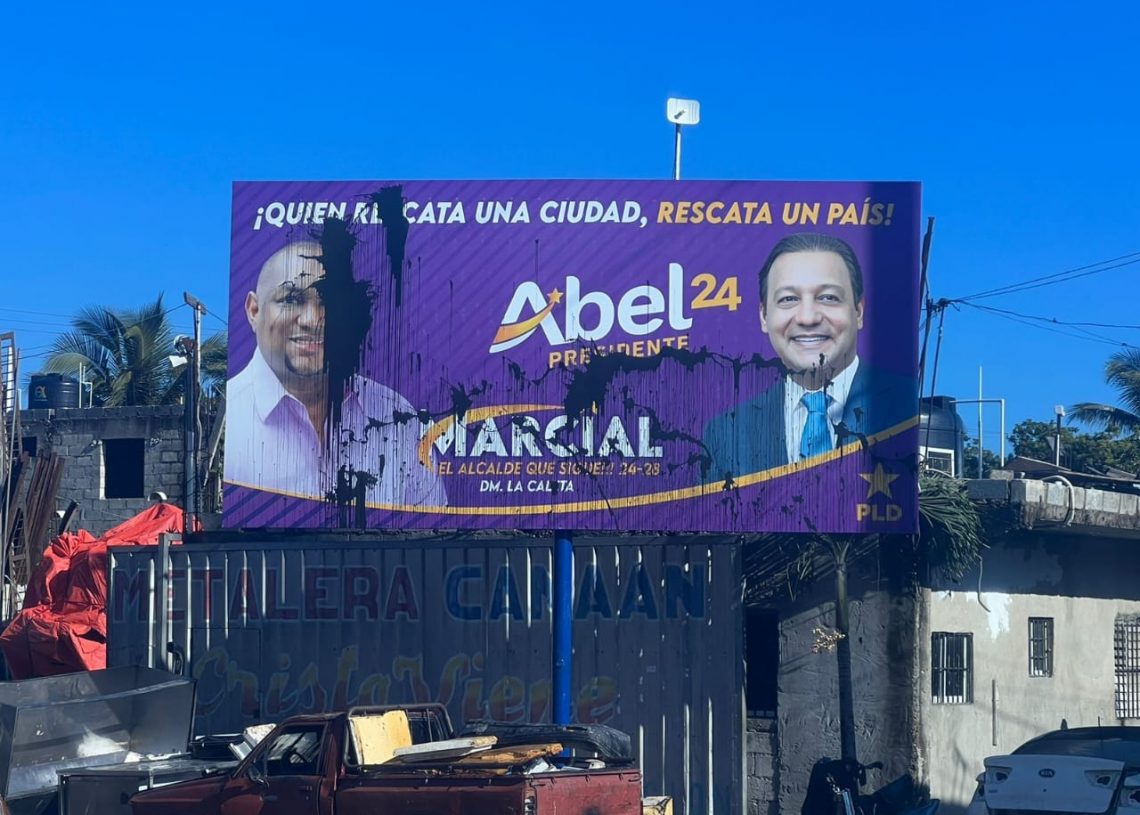 PLD denuncia actos vandálicos en su local y vallas publicitarias en el distrito municipal de La Caleta