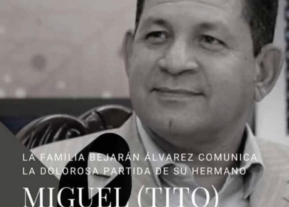 “Triste noticia” Ha fallecido el Dirigente Político del PLD, Miguel Alejandro Bejaran